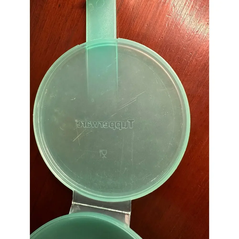 Tupperware Forget Me not Oniion Holder Blue Green Set of 2 Fruit Vintage Lot